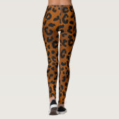 Brawn Gold Leopard Print Running Leggings (Rückseite)
