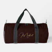 Brawn Gold Monogram Gym Sports Travel On Duffle Bag (Rückseite)