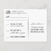 Brawn Gothic Halloween Skelette Matching UAWG Einladungspostkarte (Rückseite)