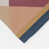 Brawn Gray Dark Mauve Taupe Squares Mosaikmuster Fleecedecke (Ecke)