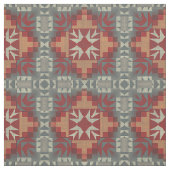 Brawn Gray Dark Red Orange Taupe Beige Ethnic Look Stoff (Muster)