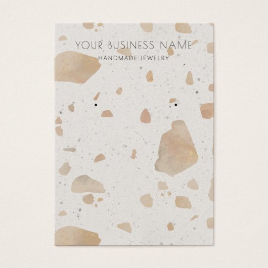 Brawn Gray Terrazzo Earring Display Cards (Vorderseite)