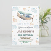 Brawn Green Airplane Einladungen zum Geburtstag (Stehend Vorderseite)