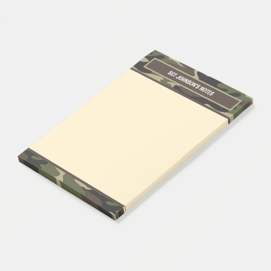 Brawn & Green Camouflage Army Fatigue Camouflage Post-it Klebezettel (angewinkelt)