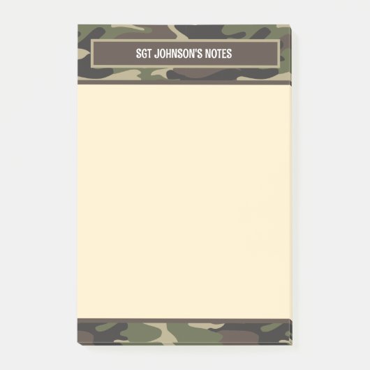 Brawn & Green Camouflage Army Fatigue Camouflage Post-it Klebezettel (Vorderseite)