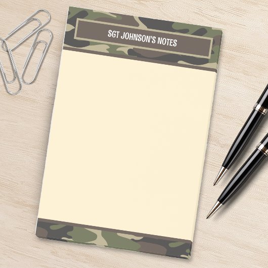 Brawn & Green Camouflage Army Fatigue Camouflage Post-it Klebezettel