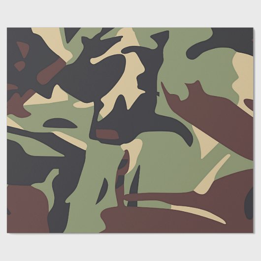 Brawn Green Camouflage Geschenkpapier (Flach)