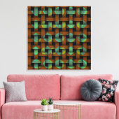 Brawn Green Geometric Tribal Art Cirave Leinwanddruck (Insitu (Wohnzimmer))