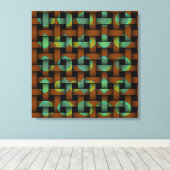 Brawn Green Geometric Tribal Art Cirave Leinwanddruck (Insitu (Holzboden))