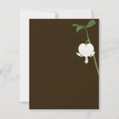 Brawn Green Ivory Bleeding Heart Wedding RSVP Einladung (Rückseite)