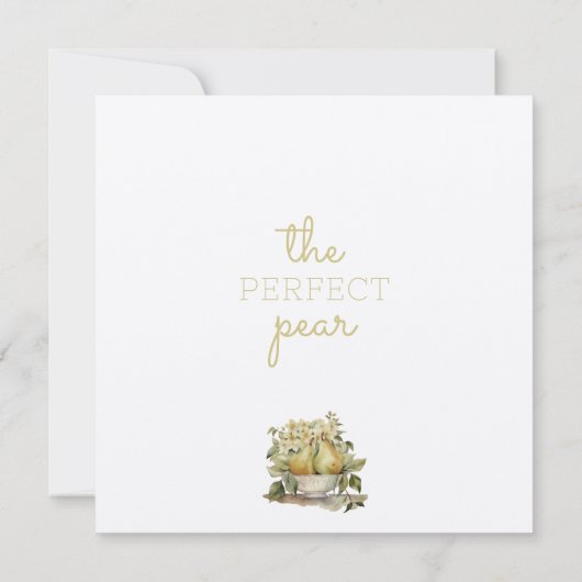 Brawn & Green Pear Squared Speichern Sie die Datum Save The Date (Rückseite)