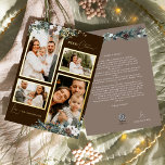 Brawn Greenery Vintag Four Foto Collage Folien Feiertagskarte<br><div class="desc">Herzlich willkommen in unserem bezaubernden Braun Greenery Vintag Four Foto Collage Foil Holiday Card Design, wo Vintager Charme und moderne Eleganz aufeinander treffen. Dieses Design besticht durch eine faszinierende Aquarellenpflanze und eine subtil elegante Kalligraphie mit einfacher Typografie, die das Wesen traditioneller Gemütlichkeit und rustikaler Hütte einnimmt. Mit einer Touch von...</div>