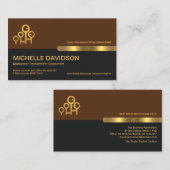 Brawn Grey Retro Columns Gold Labour Manpower Visitenkarte (Vorne/Hinten)