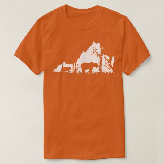 Brawn Grizzly Bear Junting - Virginia map Hunter T-Shirt (Design vorne)