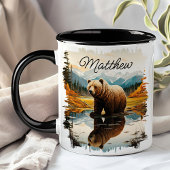 Brawn Grizzly Bear Lake Reflektion Tasse