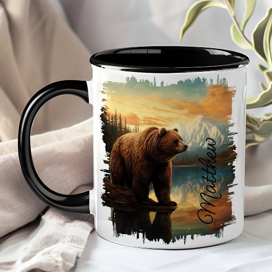 Brawn Grizzly Bear Mountain Tasse