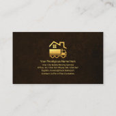 Brawn Grunge Gold Moving Boxen Visitenkarte (Rückseite)