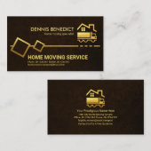 Brawn Grunge Gold Moving Boxen Visitenkarte (Vorne/Hinten)