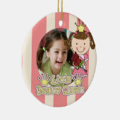Brawn Hair Little Beauty Queen Foto Ornament (Rechts)