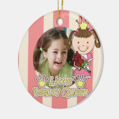 Brawn Hair Little Beauty Queen Foto Ornament (Links)