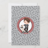 Brawn Hair Skateboard Boys Einladung zum Geburtsta (Rückseite)