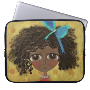 Brawn Hair Whimsical Girl Laptopschutzhülle
