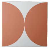 Brawn Halb Circle Geometric Mid Century Modern Fliese (Vorderseite)
