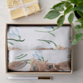 Brawn Hare and Snowdropp Decoupage Seidenpapier (Geschenk)