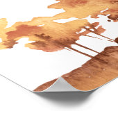 Brawn Herbst Landschaft Hochzeitssessendiagramm Poster (Ecke)