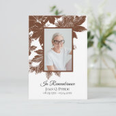 Brawn Herbstlaubs Beerdigungsdenkmal-Beileid Dankeskarte (Stehend Vorderseite)