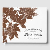 Brawn Herbstlaubs feiert Lebensdenkmal Gästebuch (Vorderseite)