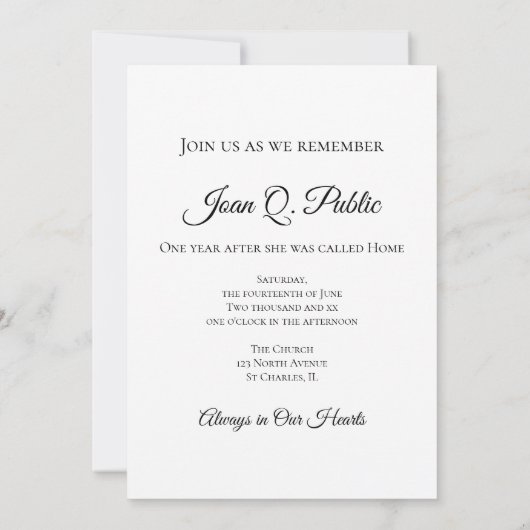 Brawn Herbstlaubs Todjahr Einladung (Rückseite)