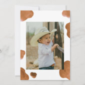 Brawn Highland Cow Einladung, Heilige Kuh Geburtst Einladung (Rückseite)