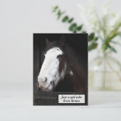 Brawn Horse on Farm Nur ein Mädchen, das Pferde Li Postkarte (Stehend Vorderseite)