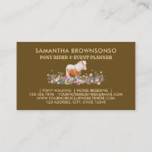 Brawn Horse Pony Ride Walk Rasse Hof Visitenkarte (Rückseite)