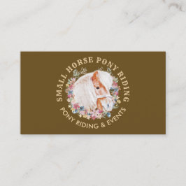 Brawn Horse Pony Ride Walk Rasse Hof Visitenkarte