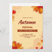 Brawn Illustration Herbstfestival Flyer Feiertagskarte (Vorne/Hinten)