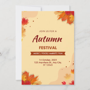 Brawn Illustration Herbstfestival Flyer Feiertagskarte