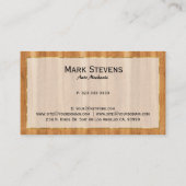 Brawn Imitats Wood Planks Gold Akzente Visitenkart Visitenkarte (Rückseite)