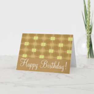 Brawn Kariert "Birthday Card" Karte
