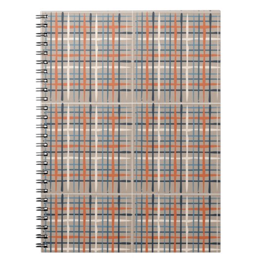 Brawn Kariert Spiral Notebook Notizblock (Vorderseite)