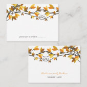 Brawn Knotted Liebe Trees Herbst Hochzeit Platzkarte (Vorne/Hinten)