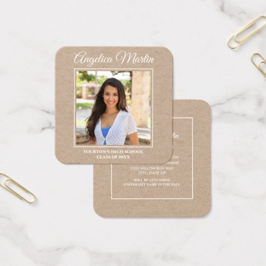 Brawn Kraft Grad Square Vertikales Foto Profil (Büro)