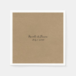 Brawn Kraft Minimal Moderne Hochzeit Serviette