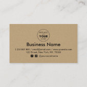 Brawn Kraft Paper Erhöhen Sie den Logoabschlag auf Treuekarte (Rückseite)