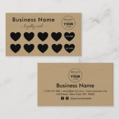 Brawn Kraft Paper Erhöhen Sie den Logoabschlag auf Treuekarte (Vorne/Hinten)