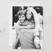 Brawn Kraft Rustic Minimal Modernes Foto Hochzeit Einladung (Rückseite)