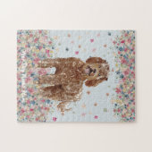 Brawn Labradoodle niedlicher Hund Puzzle (Horizontal)