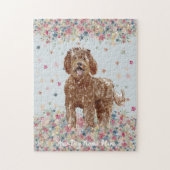 Brawn Labradoodle niedlicher Hund Puzzle (Vertikal)
