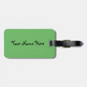 Brawn Labradoodor Green Luggage Tag Gepäckanhänger (Rückseite horizontal)